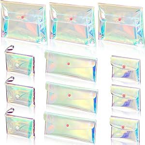 Amazon Pcs Holographic Makeup Bag Transparent Clear Iridescent