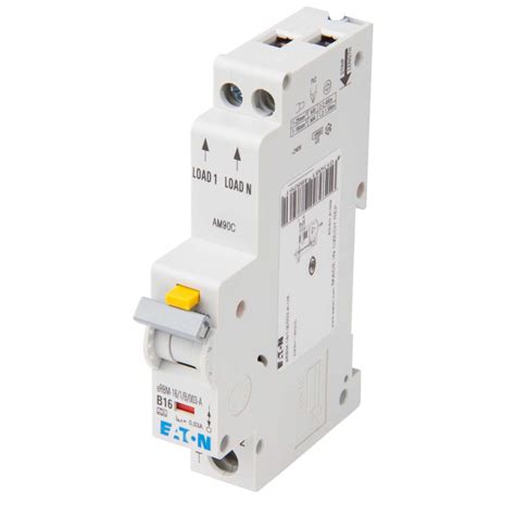 Eaton 16A Single Pole 1 Module B Curve 10kA 30mA Type A RCBO