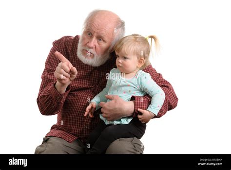 Grand père et petite fille jouant Banque de photographies et dimages à