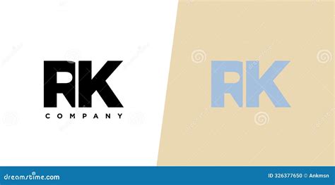 Letter R And K Rk Logo Design Template Minimal Monogram Initial Based