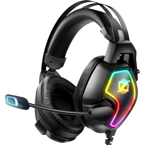 Casque Gaming Pour Ps5 Ps4 Pc Xbox Switch Casque Gamer À Réduction De Bruit Avec Micro Lumière