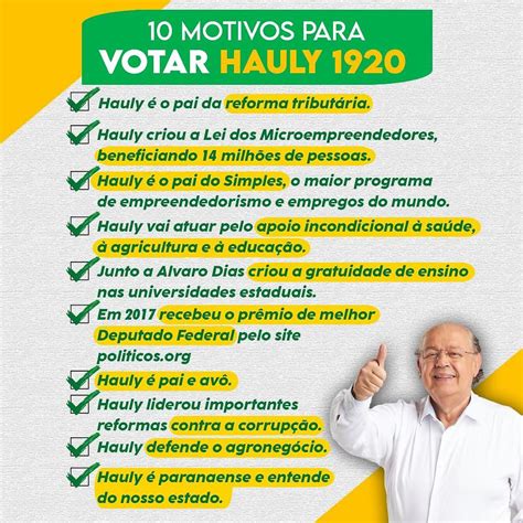 Motivos Para Votar Em Hauly