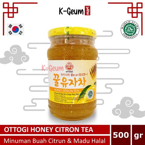 Ottogi Honey Citron Tea Halal MUI Yuzu Korea Yujacha Honey 500 Grams