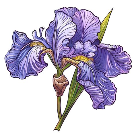 Flores De Iris Vector Premium