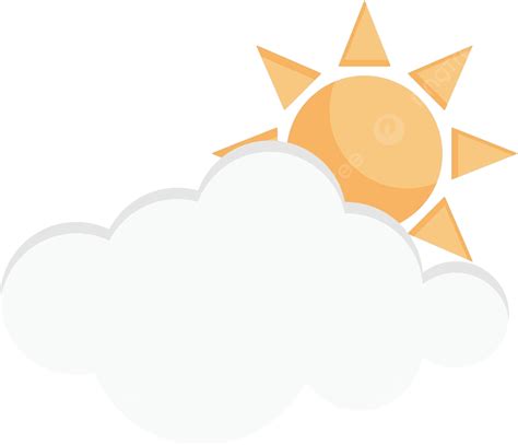 Sun Cloud Outline Forecast Design Vector Outline Forecast Design Png