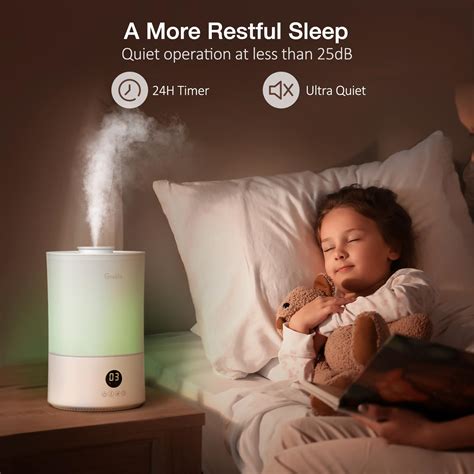 Humidifiers For Bedroom Grelife 4L Top Fill Cool Mist Humidifier For