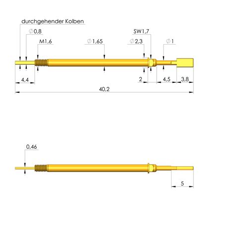 Spring Loaded Test Probe GKS 746 320 200 080 A 1502 M Item INGUN