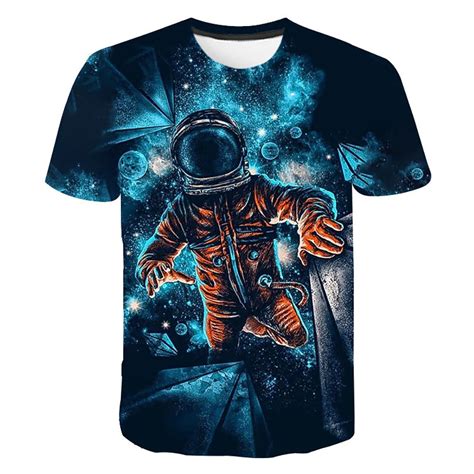 2023 Nowe Astronauta Kosmiczny Galaktyki Nadrukowana Moda T Shirt Ch