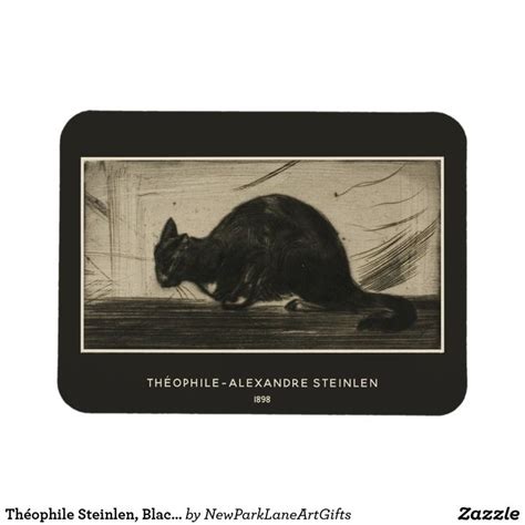 Théophile Steinlen Black Cat Arching Its Back Magnet Zazzle Black