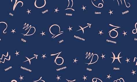 Premium Vector Seamless Pattern With Zodiac Signs Vector Illustration