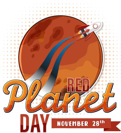 Red planet day poster template 13763460 Vector Art at Vecteezy