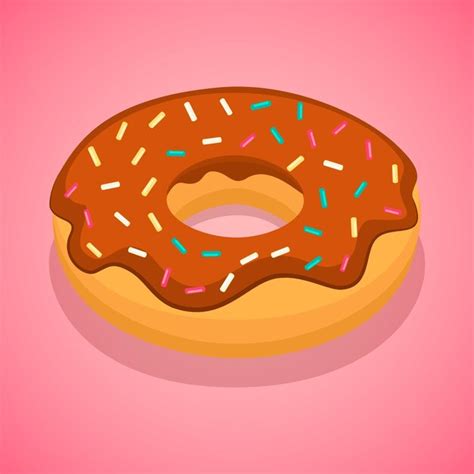 Icono De Donut De Choco Isom Trico De Icono De Vector De Donut De Choco