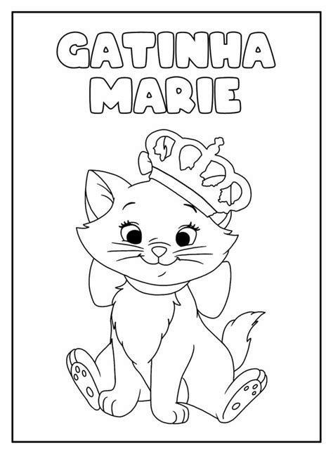 Desenhos Da Gatinha Marie Para Colorir Bora Colorir