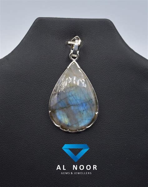 Silver Pendant Natural Labradorite Al Noor Gems Jewellers