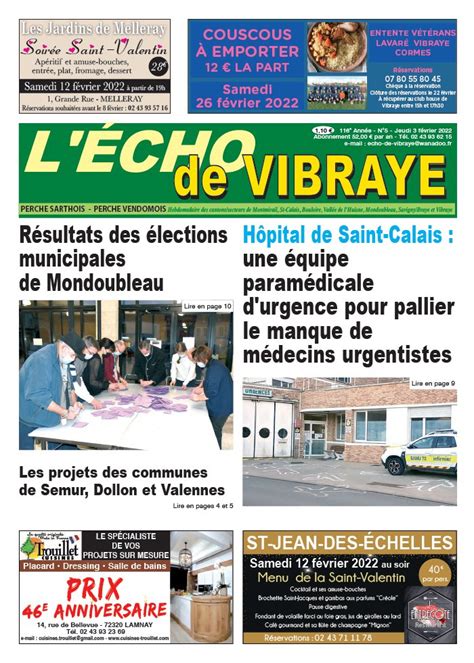 L Echo de Vibraye N202205 du 03 février 2022 à télécharger sur iPad