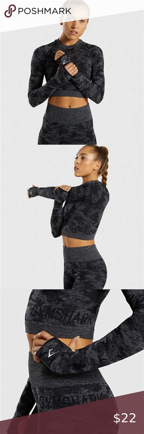 Gymshark Adapt Camo Seamless Long Sleeve Crop Top