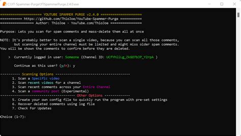 Github Thiojoeyt Spammer Purge Allows You Easily Scan For And Delete Scam Comments Using