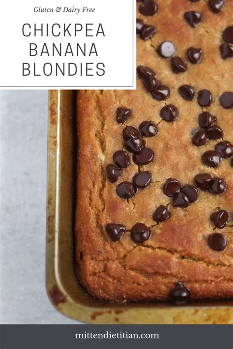 Chickpea Banana Blondies Recipe Healthy Dessert Recipes Banana