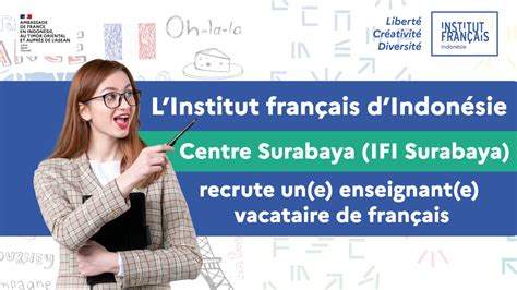 Annonce Demploi Professeur Vacataire Ifi Surabaya Institut