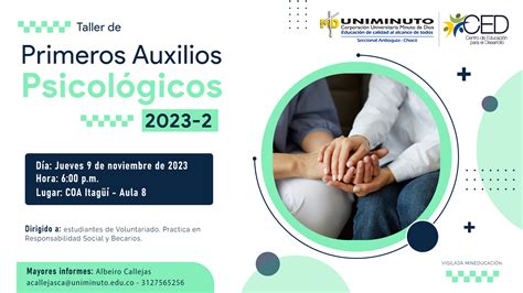 Taller de primeros auxilios psicológicos Inicio