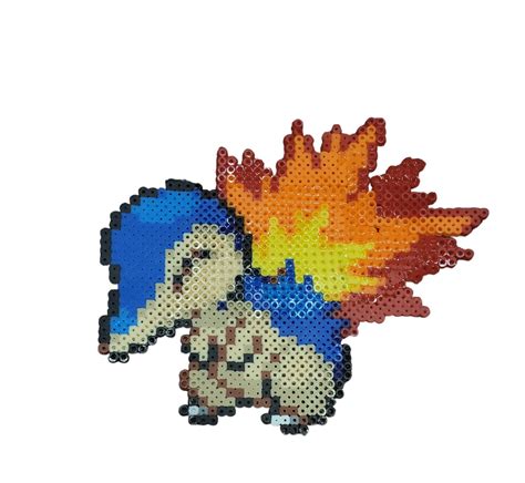 Cyndaquil Perler Bead Sprite Pok Mon Etsy