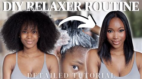 How I Relax My Hair At Home My Relaxer Routine Youtube