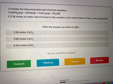 Solved Consider The Following Balanced Chemical Equation Chegg