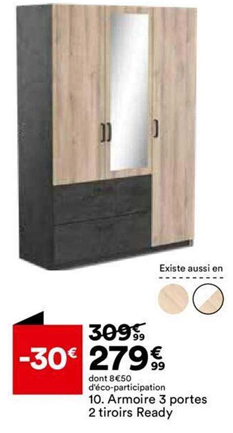 Promo Armoire Portes Tiroirs Ready Chez But Icatalogue Fr