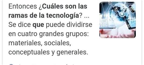 A Cu Ntas Y Cu Les Son Las Ramas De La Tecnolog A B Qu