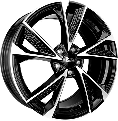 MAM RS6 black front polish 8.5x19 ET45 - LK5/108 ML72.6 | Felge - Alu ...