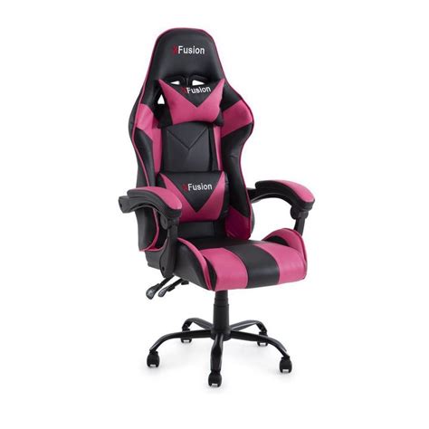 Cadeira Gamer X Fusion C 123 Rosa Escuro Show De Cadeiras Móveis