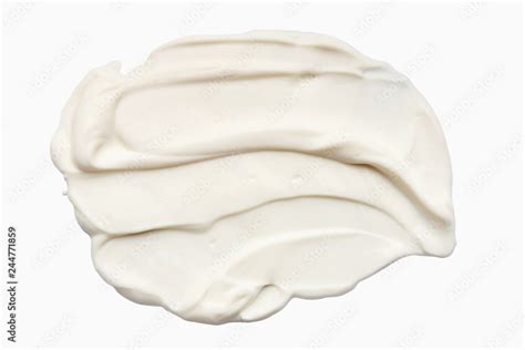 Sour cream texture, top view Stock Photo | Adobe Stock