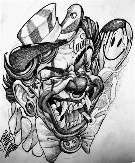 Pin De David Ewing Em Clowns Tatuagem De Palhaço Tatuagens De