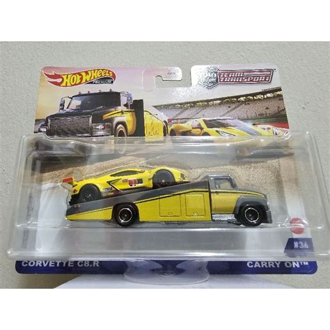 Hot Wheels Team Transport 36 Corvette C8 R Carry On Shopee Malaysia