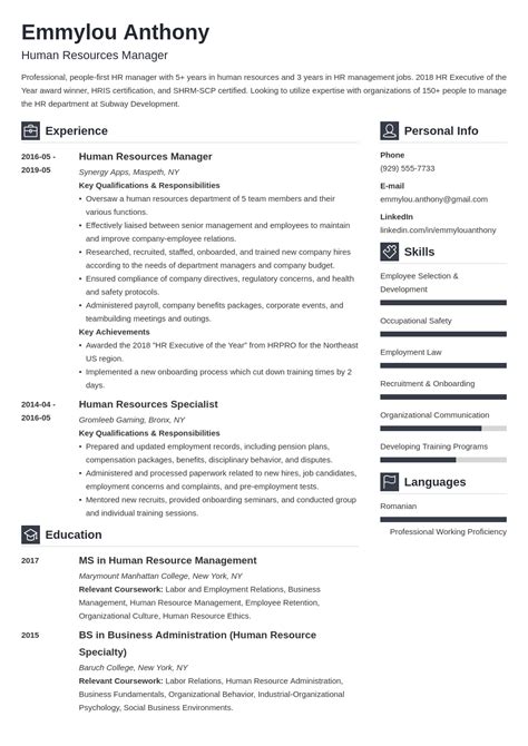 Hr Director Resume Template