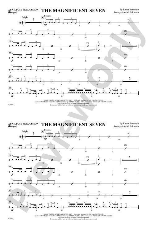 The Magnificent Seven Auxiliary Percussion Auxiliary Percussion Part