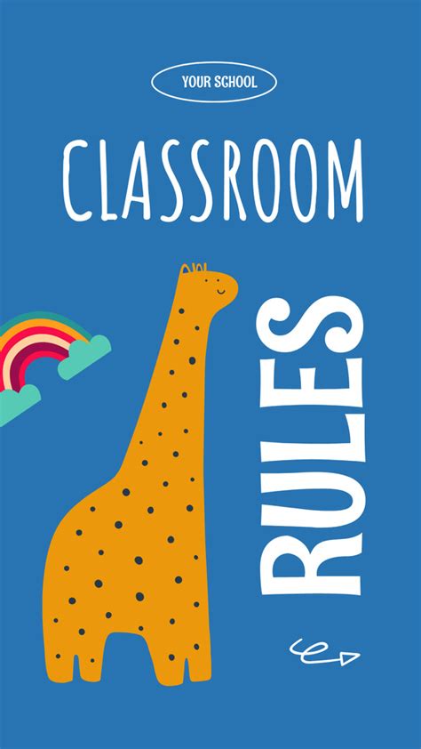 Classroom Rules Announcement Online Mobile Presentation Template