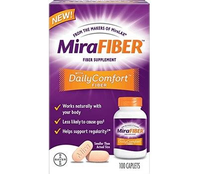 MiraLAX Mirafiber Caplets, 100 Count - Tanga