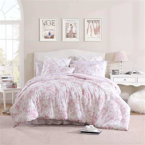 Amazon Laura Ashley Twin Comforter Set Cotton Reversible Bedding