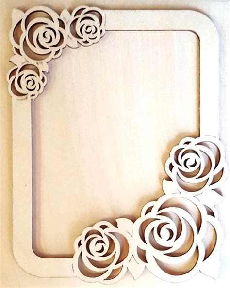 Laser Cut Cnc Photo Frame With Roses Free Vector File Free Download Dxf Patterns