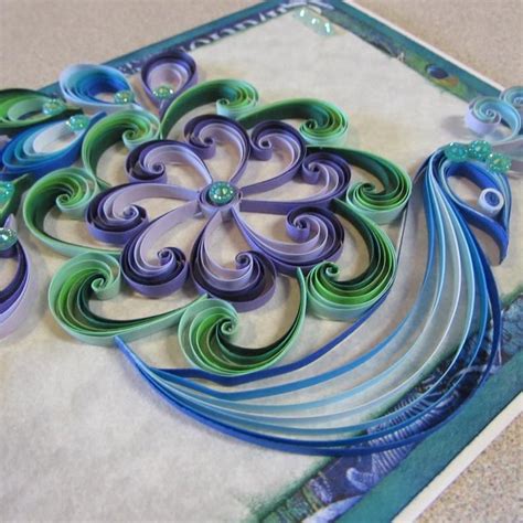 Quilled Peacock Card Instruction Sheet Paper Quilling Patterns