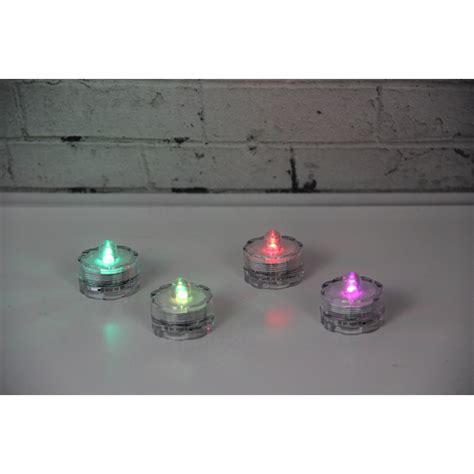 71040025 Set 4 Of Submersible Led Tea Lightsled Candlesgrandview