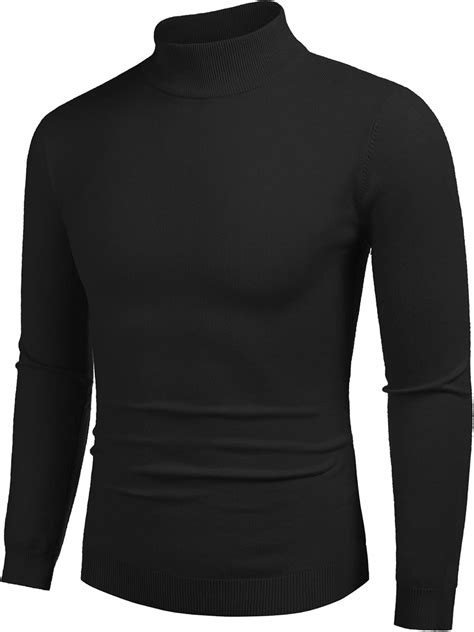 Coofandy Mens Slim Fit Mock Turtleneck Pullover Sweater Casual Basic Knitted Thermal Sweaters