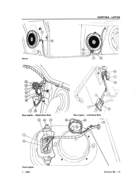 Full A3 Fold Out Wiring Diagrams Mk2 Lotus Cortina Free Uk Pandp Ebay