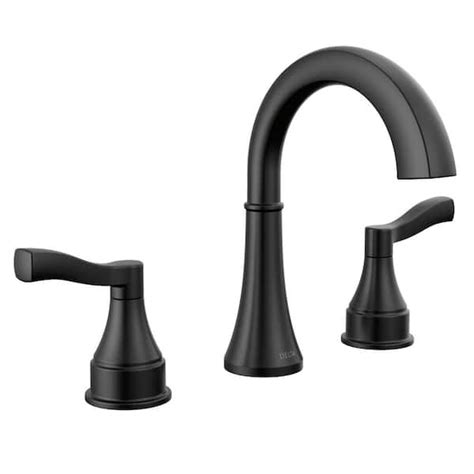 Delta Faryn 8 In Widespread Double Handle Bathroom Faucet In Matte Black 35822lf Bl The Home