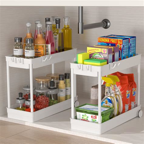 Cinnani Sp Lschrank Organizer Etagen St Ck Unter Waschbecken Regal