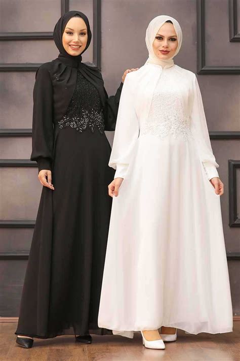 Black Hijab Evening Dress 52785s Neva