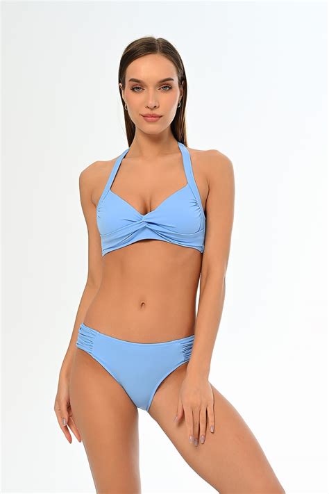 Toptan Düğümlü Bikini Mavi Toptan Bikini Modelleri