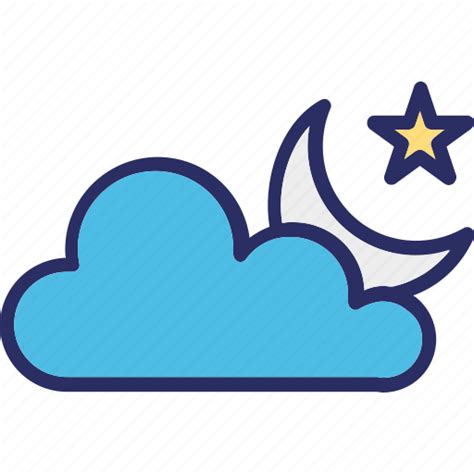 Cloudy Night Moon Night Sky Icon Download On Iconfinder