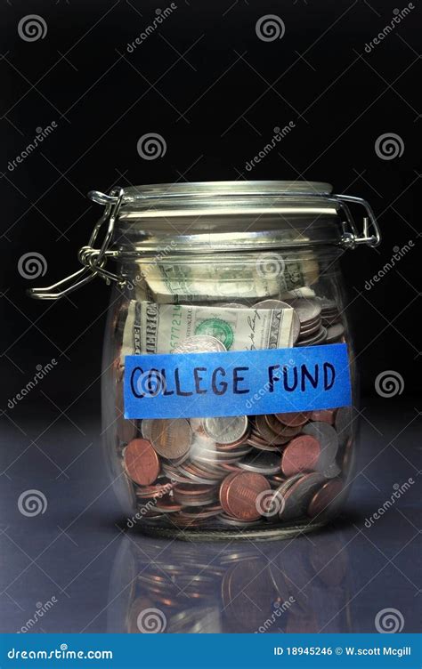 College Fund Jar stock photo. Image of college, bills - 18945246